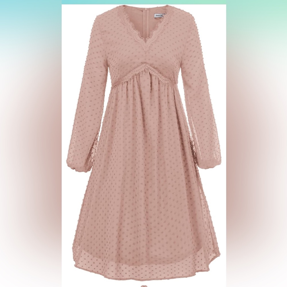 Jasambac Women’s Swiss Dot Dress Size Medium